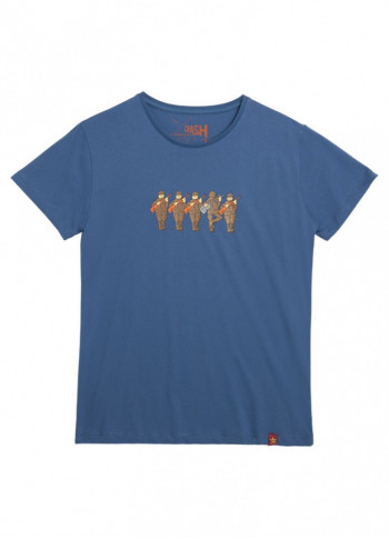 Asker Baskılı Kısa Kollu Mavi Erkek T-Shirt